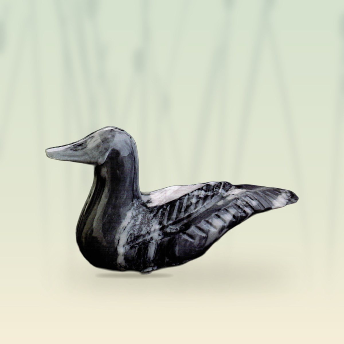 Hand-carved marble duck from the original Trinity catalogue