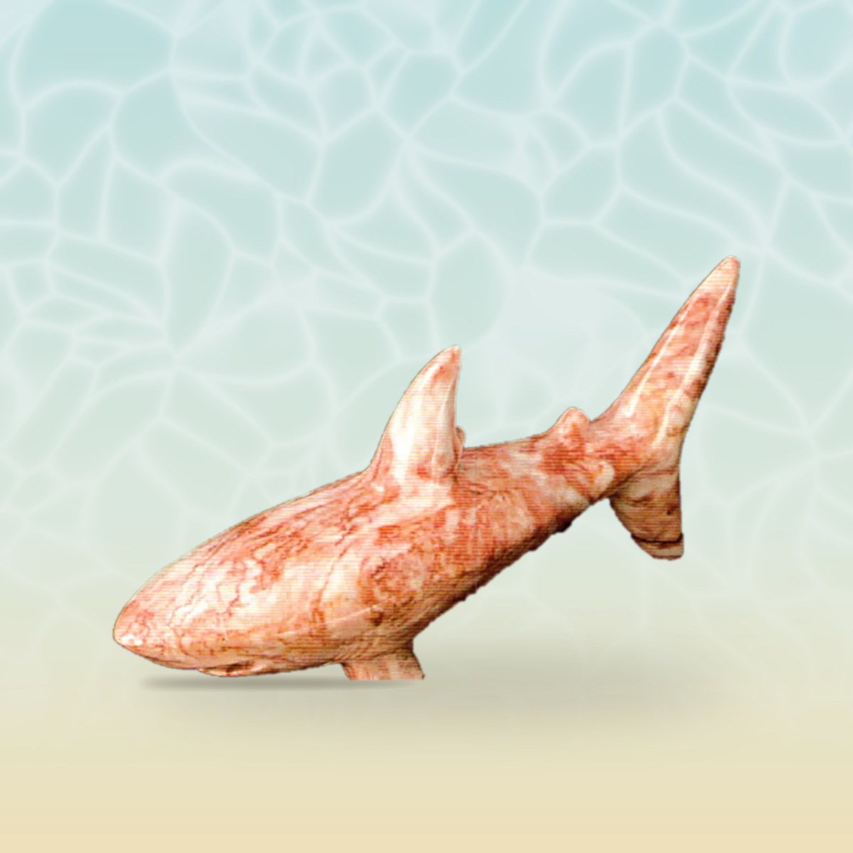 Hand-carved marble shark from the original Trinity catalogue
