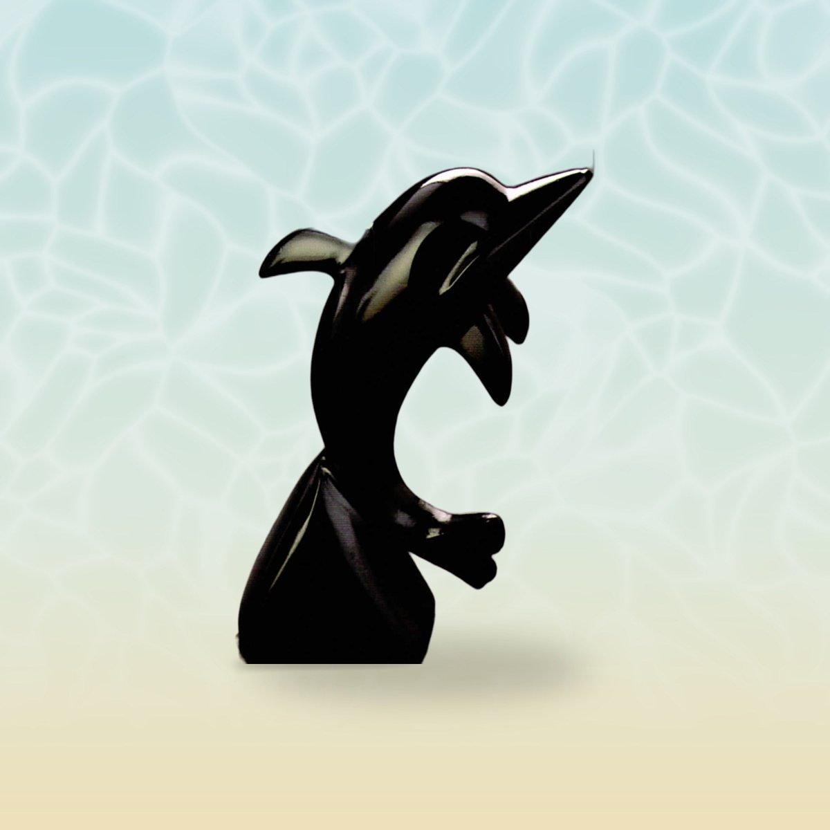 Hand-carved marble upright dolphin from the original Trinity catalogue